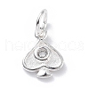 925 Sterling Silver Cubic Zirconia Pendants STER-Q001-01S-02-1