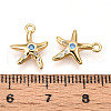Brass Micro Pave Cubic Zirconia Charms KK-N261-99G-3