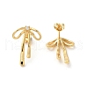 Brass with Cubic Zirconia Stud Earrings for Women EJEW-M251-03G-1