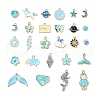 27Pcs 27 Style Light Gold Alloy Enamel Pendants ENAM-YW0001-77-1