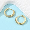 Clear Cubic Zirconia Huggie Hoop Earrings EJEW-L231-41G-01-2