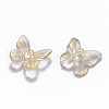 Transparent Spray Painted Glass Charms GLAA-T016-21C-2