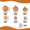 Olycraft 150Pcs 7 Style Wood Beads WOOD-OC0002-35-2