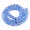 Electroplate Transparent Glass Beads Strands GLAA-T032-T8mm-AB04-3