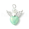 50Pcs Heart Acrylic Pendants PALLOY-JF02975-2