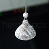 Full Rhinestone Mushroom Glass Perfume Bottles Air Freshener Diffuser Bottle Hanging Ornaments PW-WG8D50A-01-5