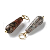 Natural Leopard Skin Jasper Pendants STAS-C120-08G-2
