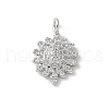Brass Micro Pave Cubic Zirconia Pendants KK-P292-16P-1