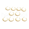 Cubic Zirconia C-shape Stud Earrings EJEW-F281-30B-G-1