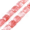 Cherry Quartz Glass Beads Strands G-T138-156-4