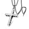 Tibetan Style Alloy Cross Pendant Necklaces PW23033086675-1