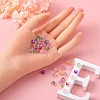 360Pcs 8 Colors Frosted Spray Painted Glass Beads GLAA-YW0001-40-6