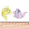 Electroplate Transparent UV Plating Acrylic Pendants OACR-I014-24-4