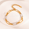 Stainless Steel Oval Link Chain Necklaces & Bracelets Set for Women GS2398-1-4