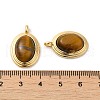 Natural Tiger Eye Pendants KK-M270-41G-01-3