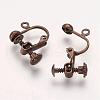 Brass Screw Clip Earring Converter KK-G024-AB-2