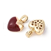Brass Enamel Charms KK-U043-07G-2