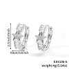 Elegant Brass Clear Cubic Zirconia Star Hoop Earrings AN6190-1-3