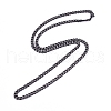 Men's 304 Stainless Steel Cuban Link Chain Necklaces X-NJEW-G340-07B-2