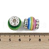Rondelle Strip Plastic European Beads KK-L236-02S-3