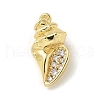 Brass Micro Pave Clear Cubic Zirconia Pendants KK-U046-02G-06-1