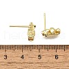 Brass Stud Earrings EJEW-H157-01G-01-5
