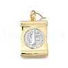 Brass Saint Benedict Medal Pendants KK-V010-01GP-02-1