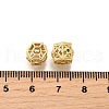 Brass Micro Pave Cubic Zirconia Beads KK-C106-22G-2