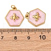 304 Stainless Steel Enamel Pendants STAS-U061-37G-C03-3