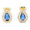 Cubic Zirconia Teardrop Stud Earrings EJEW-N011-61A-2