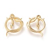 Brass Micro Pave Cubic Zirconia Pendants ZIRC-K086-09G-2