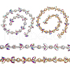 WADORN 1M 2 Colors Iron Rhinestone Strass Chains CH-WR0001-03-1