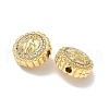 Brass Micro Pave Cubic Zirconia Beads KK-Q068-44G-3