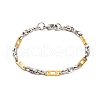 201 Stainless Steel Link Chain Bracelets BJEW-B078-132GP-1