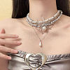 Spider Alloy & Plastic Imitation Pearl Pendant Multi Layered Necklaces for Women FS-WG1DFD4-01-3