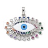 Rack Plating Brass Micro Pave Cubic Zirconia with Enamel Pendants KK-G515-46P-1