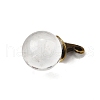 Natural Mixed Stone Round Pendants with Alloy Witch Hat G-D311-01AB-2