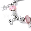 Brass European Beads Charm Bracelets BJEW-JB11586-02-3