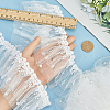 Gorgecraft 5 Yards Polyester Pleated Flower Lace Trim OCOR-GF0003-89B-3
