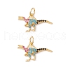 Rack Plating Brass Micro Pave Colorful Cubic Zirconia Pendants ZIRC-C040-48B-G-2