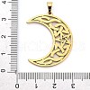 304 Stainless Steel Pendants STAS-R134-03G-3