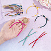 Unicraftale 12Pcs 12 Colors Twisted Nylon Cord Slider Bracelet Making MAK-UN0001-55-2