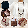 AHADERMAKER 300Pcs 3 Styles Natural Wood Beads Strands WOOD-GA0001-66-6