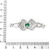 Bowknot Brass Micro Pave Cubic Zirconia Fold Over Clasps KK-A252-17P-3