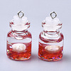 Glass Bottle Pendants GLAA-T001-03C-2