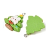 Christmas Theme Rabbit Opaque Resin Pendants RESI-S08-04F-2