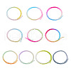 10 Strands 10 Colors Transparent Gradient Color Glass Beads Strands GLAA-TA0001-90-11