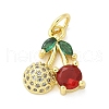 Brass Micro Pave Cubic Zirconia Pendants KK-S511-03A-G-1