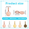 DELORIGIN 200Pcs 5 Colors Alloy Glue-on Flat Pad Bails for Pendant Making FIND-DR0001-48-2