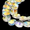Electroplate Transparent Glass Beads Strands GLAA-C029-04-4